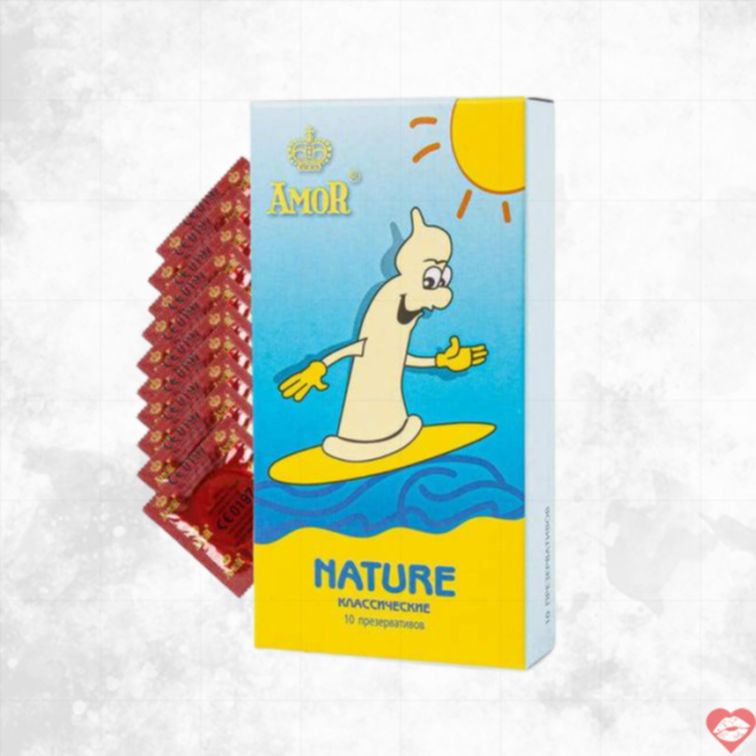 Set 10 Amor Nature Bao Cao Su An Toàn Cổ Điển 