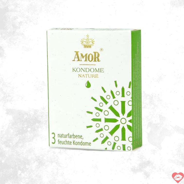 Amor Nature Condoms 3pc Bảo Vệ Mỏng Thoải Mái Tự Nhiên 