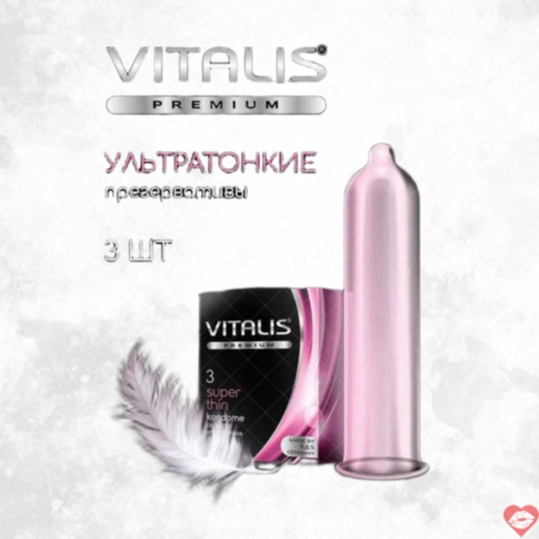 Vitalis Premium Bao Mỏng 3 Cái Malaysia Tự Nhiên 