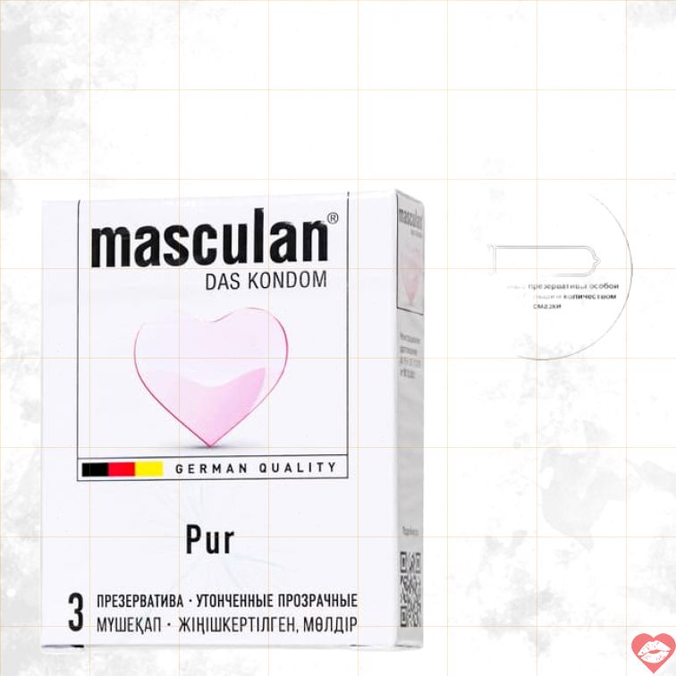 Masculan Pur Condom Siêu Mỏng Đức 3cái Tự Nhiên 