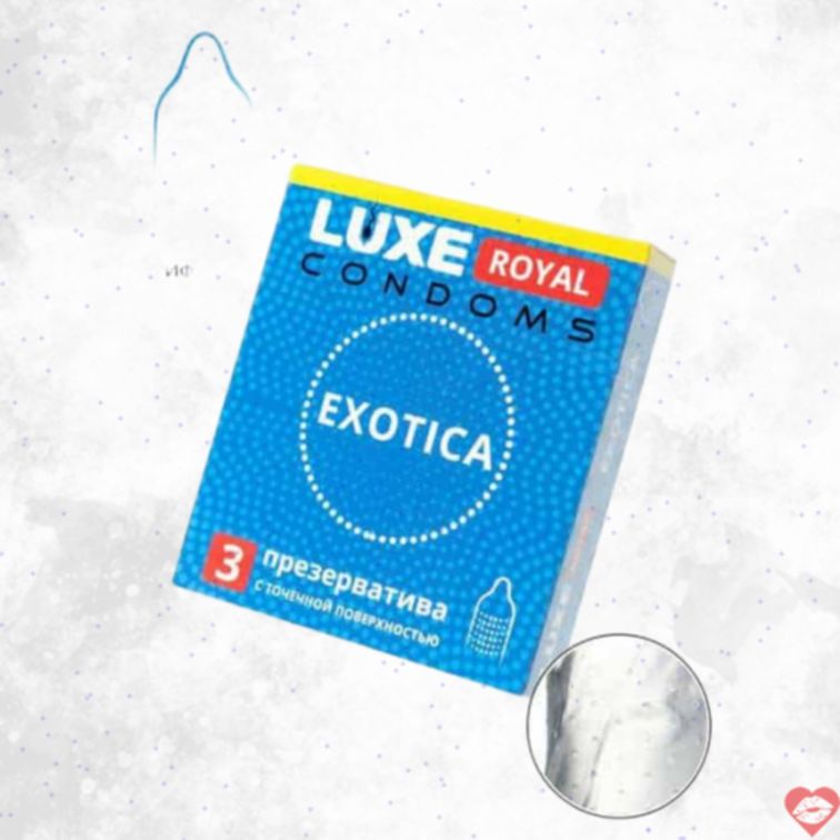 Luxe Exotica Cao Su Gân 3 Miếng Kích Thích Mãnh Liệt 