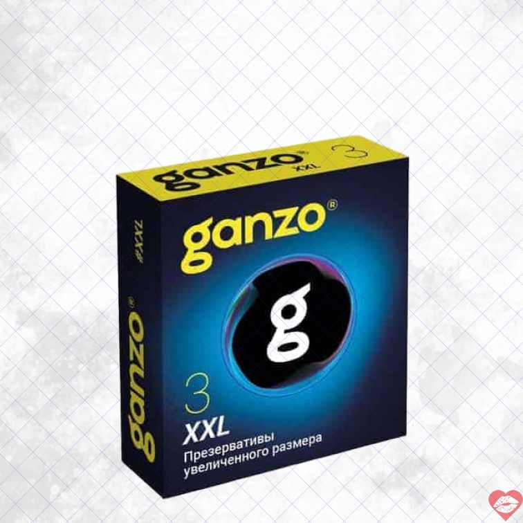 Ganzo XXL Condom 3 Cái Lớn Mịn Gọn Ngọt Ngào 