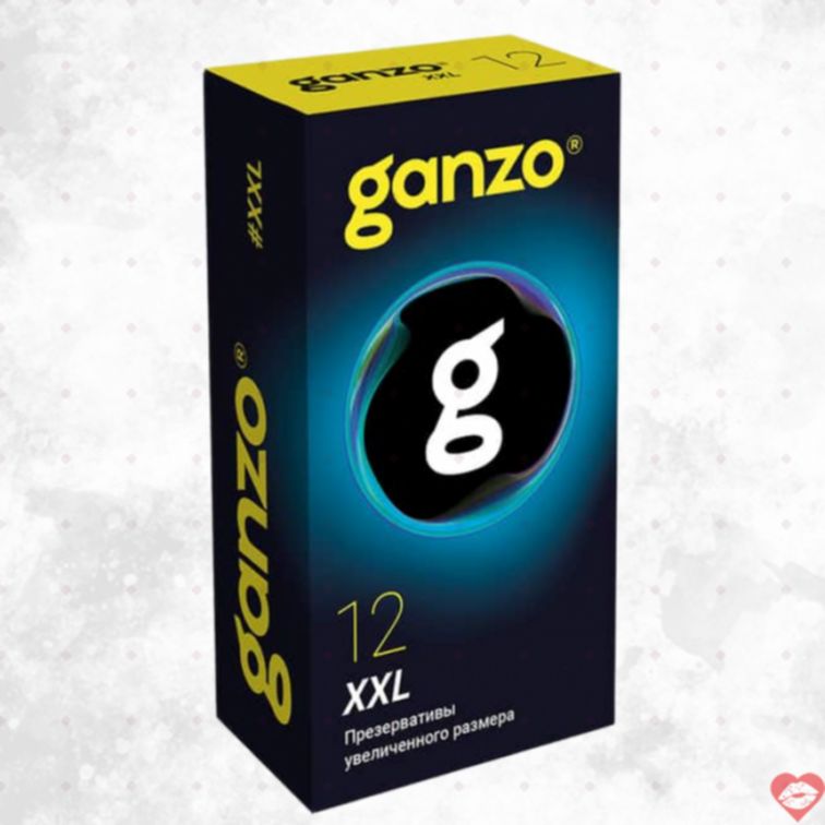 Ganzo XXL Bao Cao Su 12 Cái Lớn Dài Trơn Thoải Mái 