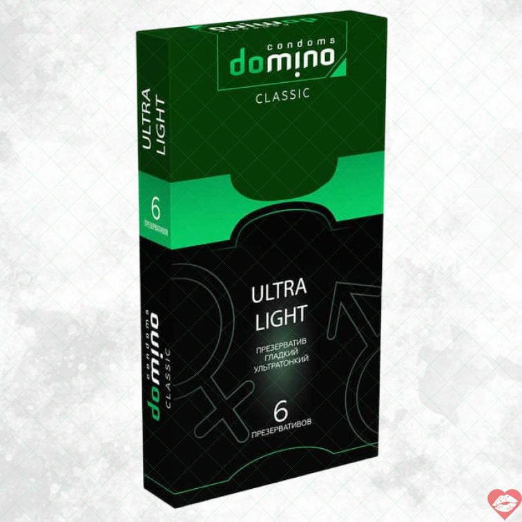 Domino Ultra Light Bao Cao Su Mỏng 6pcs Nhạy Cảm 