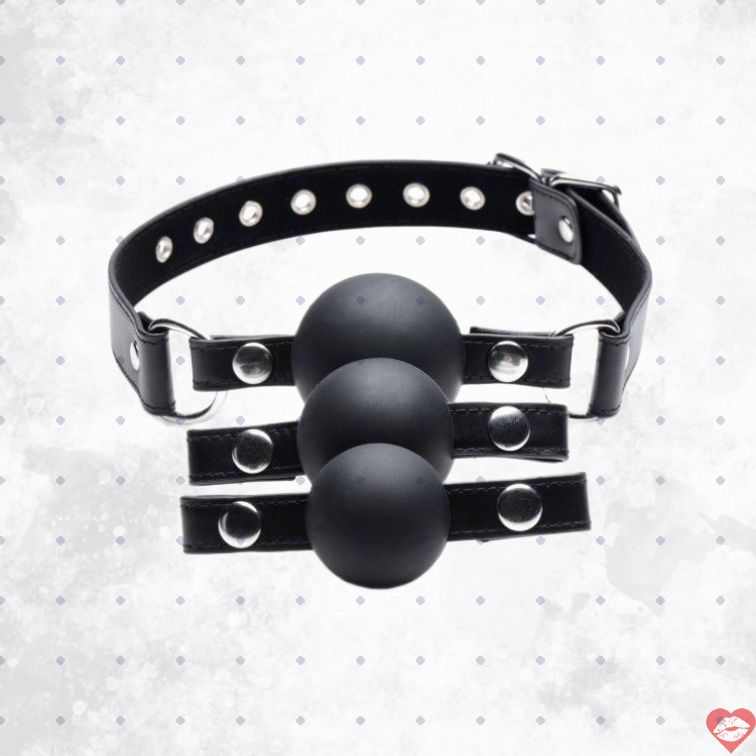 Gag Strict Silicone Đen Tháo Lắp Dễ BDSM Thu Hút 