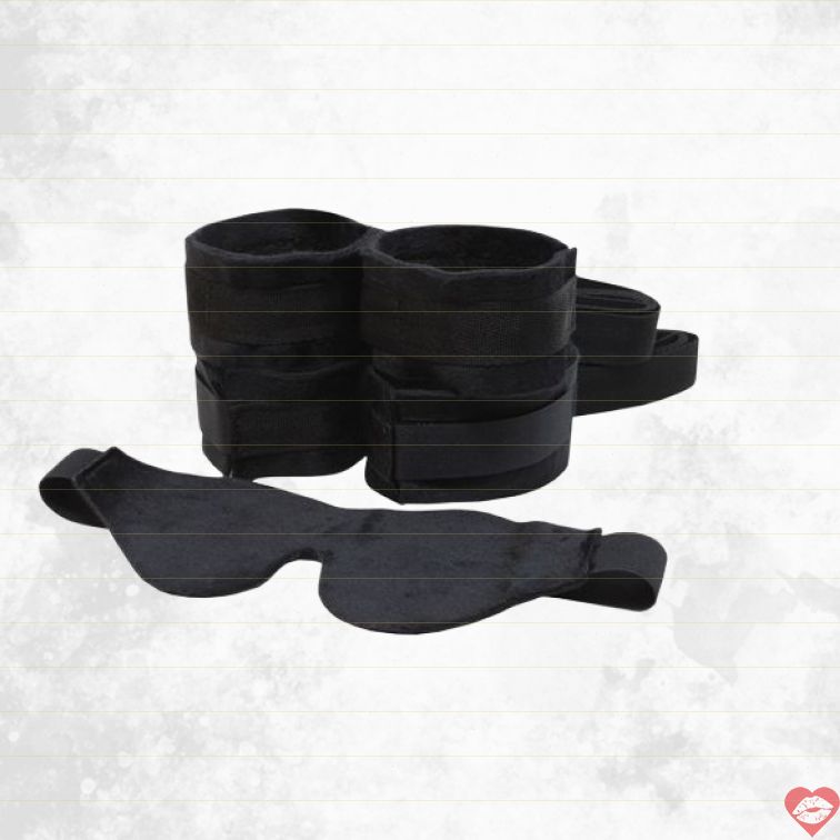 Sportsheets Bondage Kit Đen BDSM Beginner Dễ Dùng 