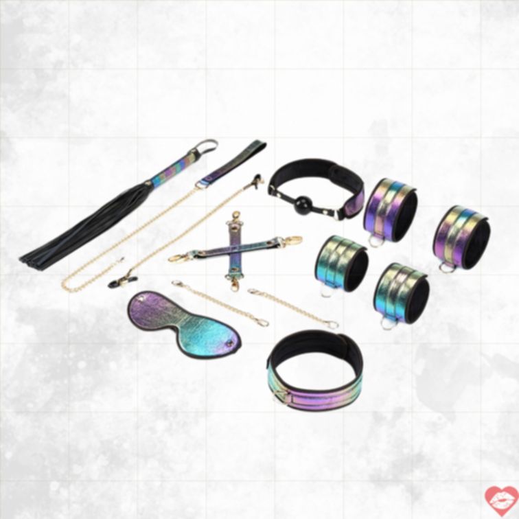 Bondage Kit Rainbow 8pcs Tím Sặc Sỡ Nhật Siêu Quyến Rũ 