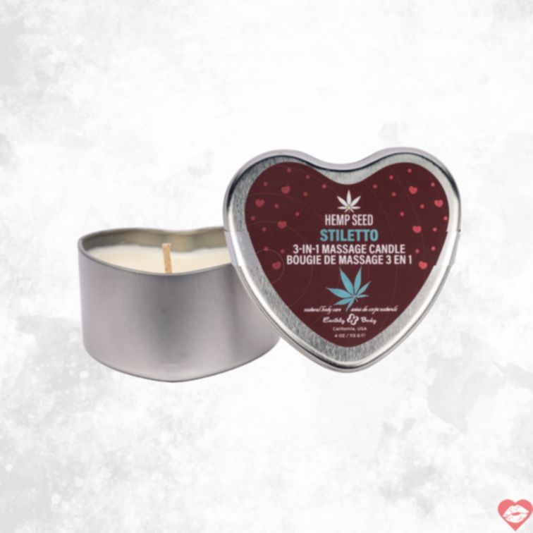 Earthly Nến Massage 3in1 Tim Đỏ Lãng Mạn Nóng Bỏng 