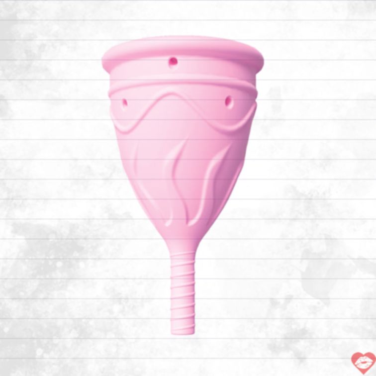 Cốc kinh FEMINTIMATE Eve mềm tái sử dụng đèn đỏ 