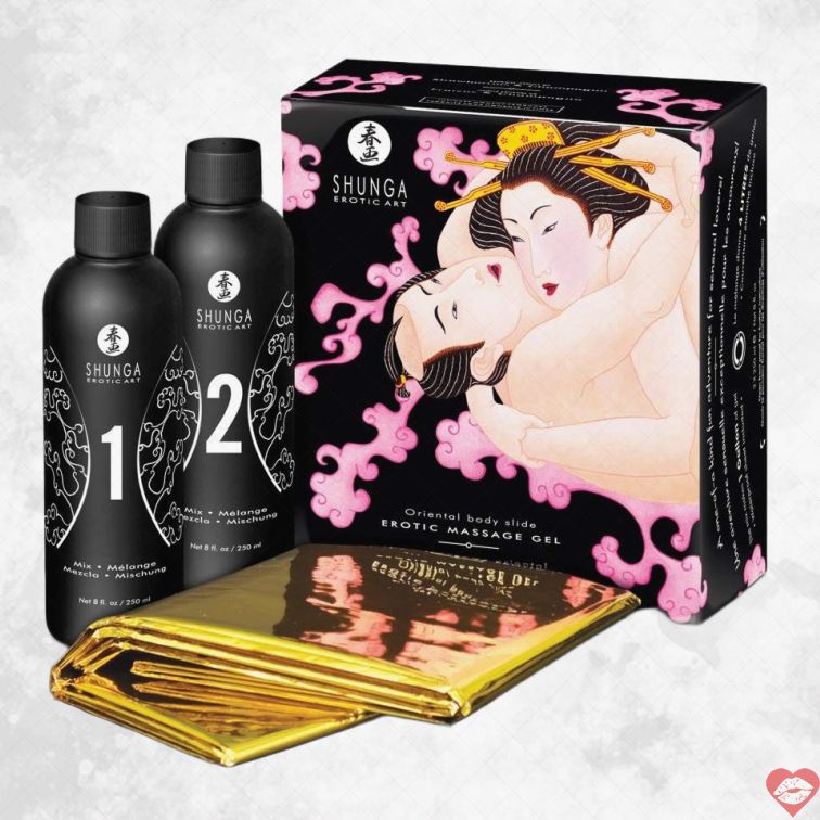 Gel Shunga Dâu Thảo Mộc Massage Trơn Tru Gợi Cảm 