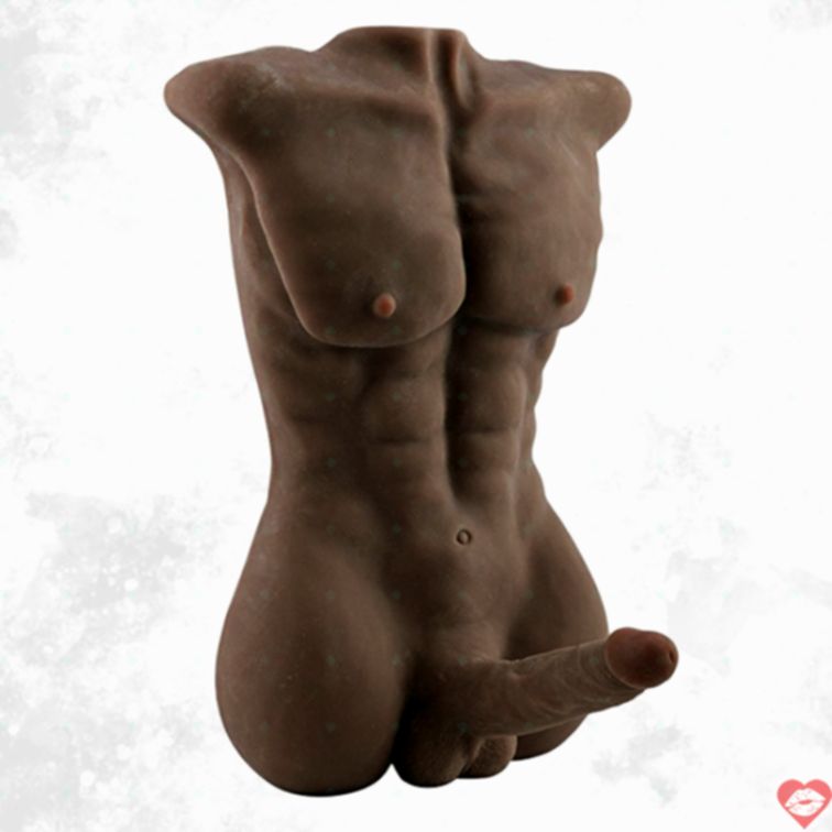 Torso 7KG Da Nâu Penis Đen Đa Năng Nam Nữ Mạnh 