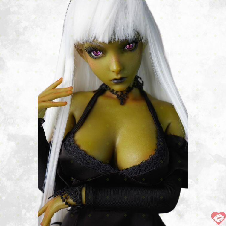 Búp Bê Momoko Da Xanh 60cm Silicone Mềm Phantasmagoric Thật 