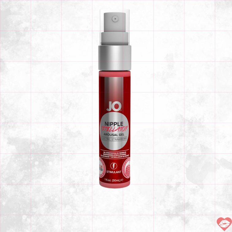 JO Titillator Dâu Gel Núm Vú Điện Kích Thích Mãnh Liệt 