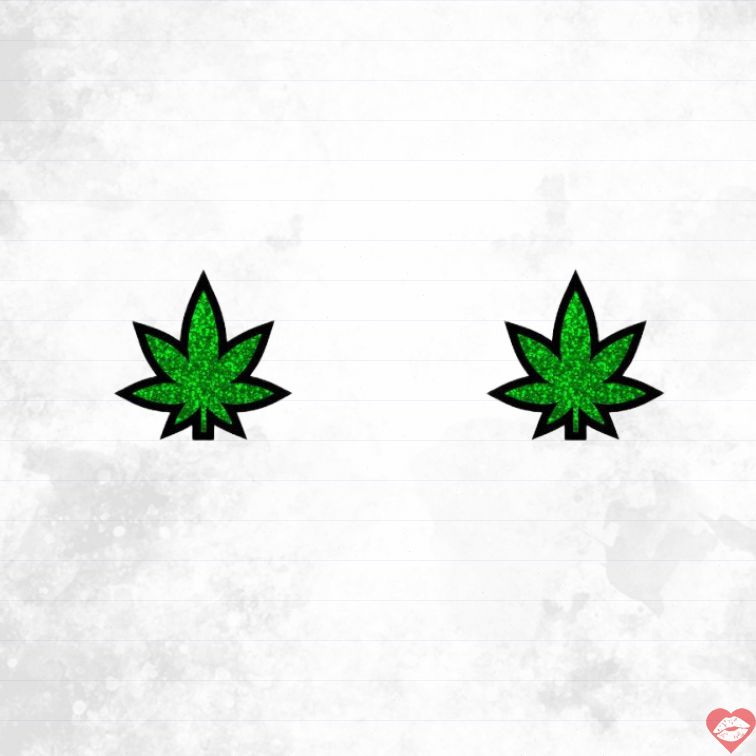 Bông Tai WoodRocket Lá Cần Sa Lấp Lánh Cá Tính 