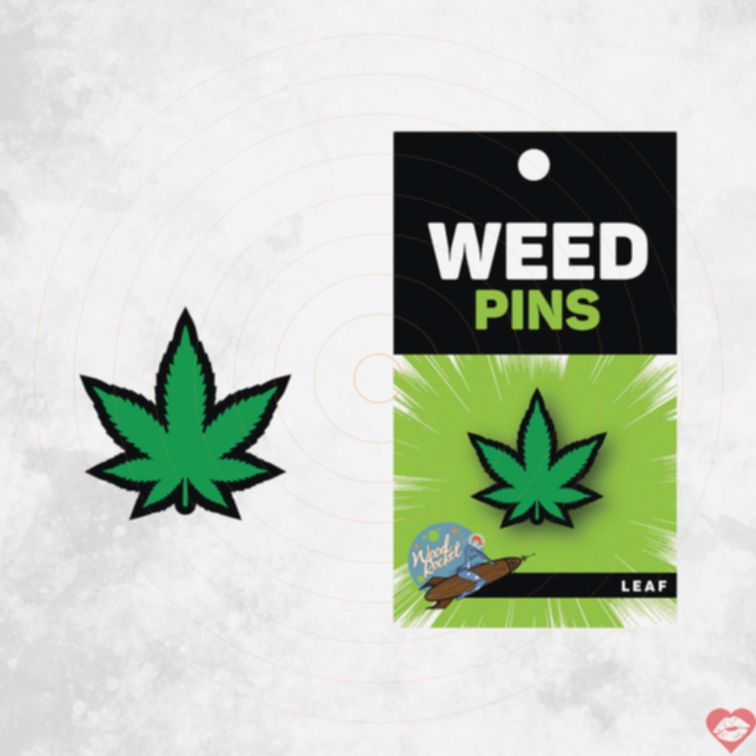 Wood Rocket Pin Lá Cần Sa Thời Trang Cute 