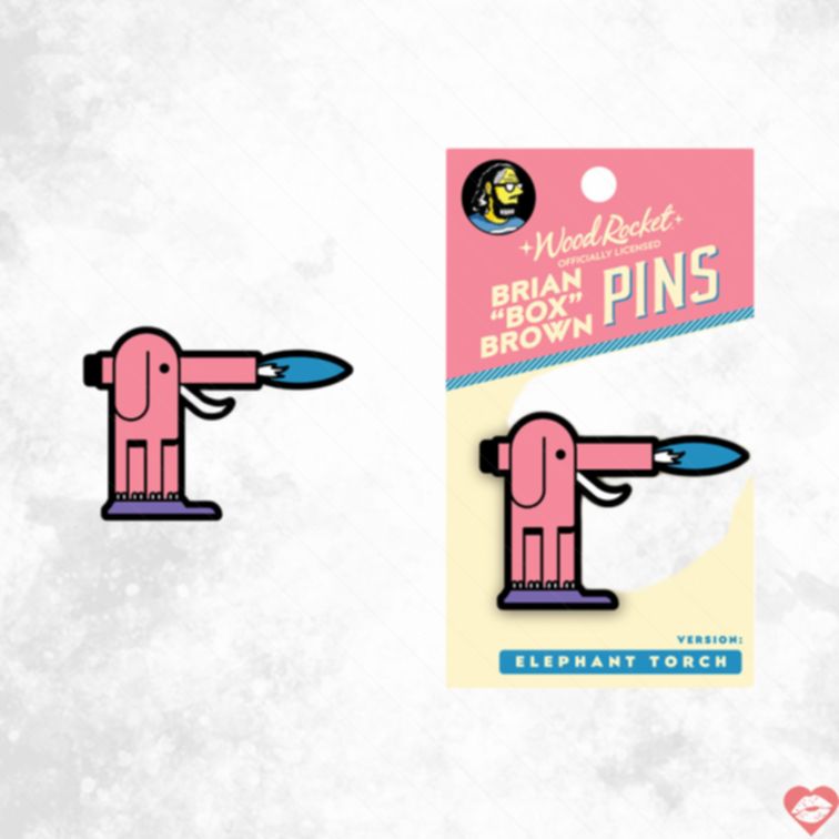 Enamel Pin Elephant Torch Phong Cách Quyến Rũ Cá Tính 