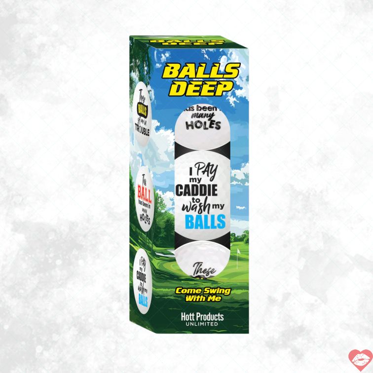 Balls Deep Golf 3pack Hài Hước Golfer Tiếng Cười Sân Cỏ 