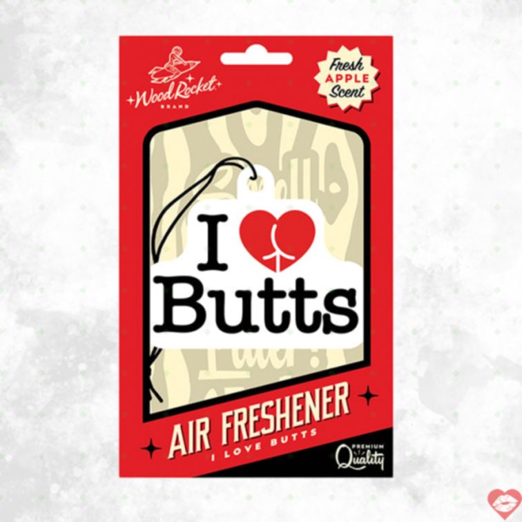 Wood Rocket Butts Freshener Táo Xanh Treo Xe Hài Hước 