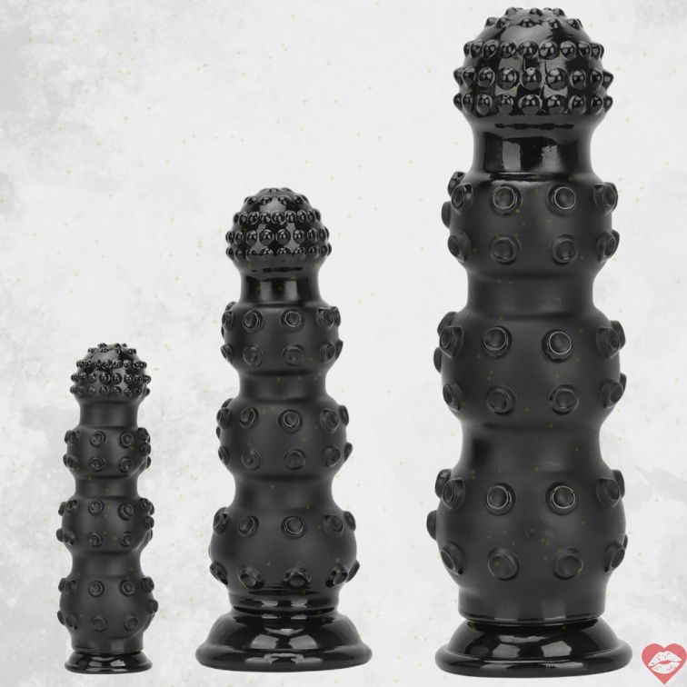 Tentacle Monster Dildo Đen 34cm Hạt Quái Vật Huyền Bí 