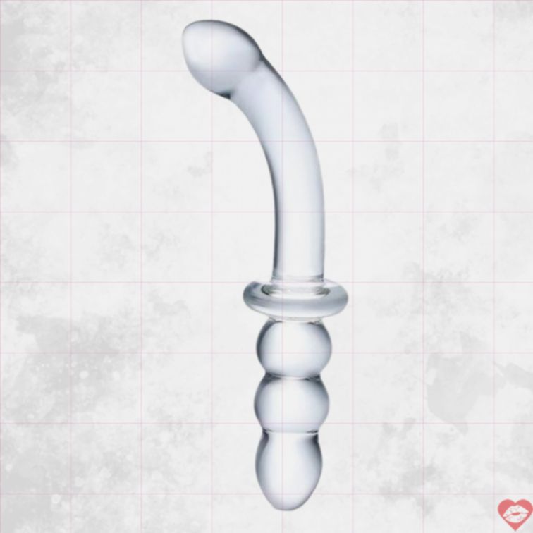 Glass 8inch G-Spot Kép Cứng Gắt Thủy Tinh 