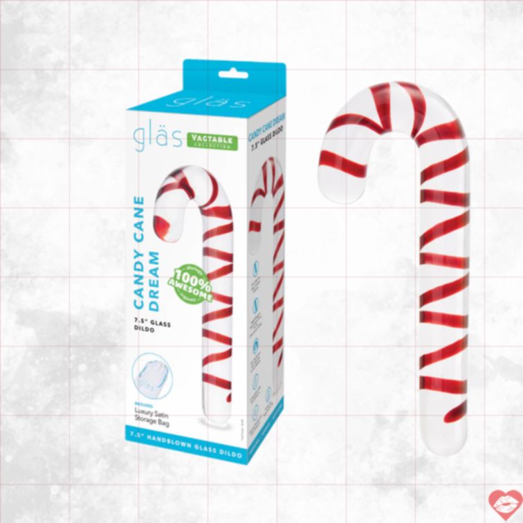Dildo Kính Swirl Glas Candy Cane 19cm Gợi Cảm Nghệ Thuật 