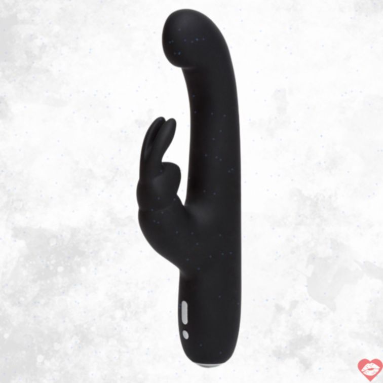 Happy Rabbit Slimline G-spot đen sạc pin massage sâu 