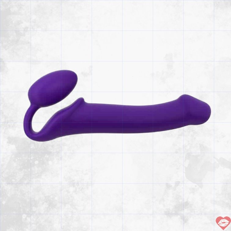 Strap-on Semi-Realistic L Tím Linh Hoạt Thực Tế 