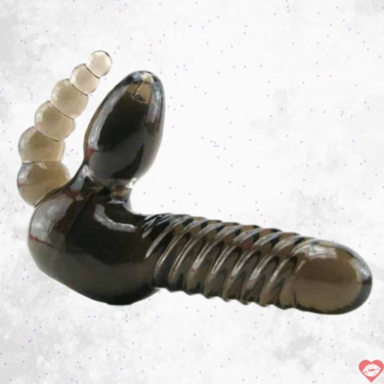 Strapon PipeDream TPE Đen Strapless Anal Thú Vị Hoang 