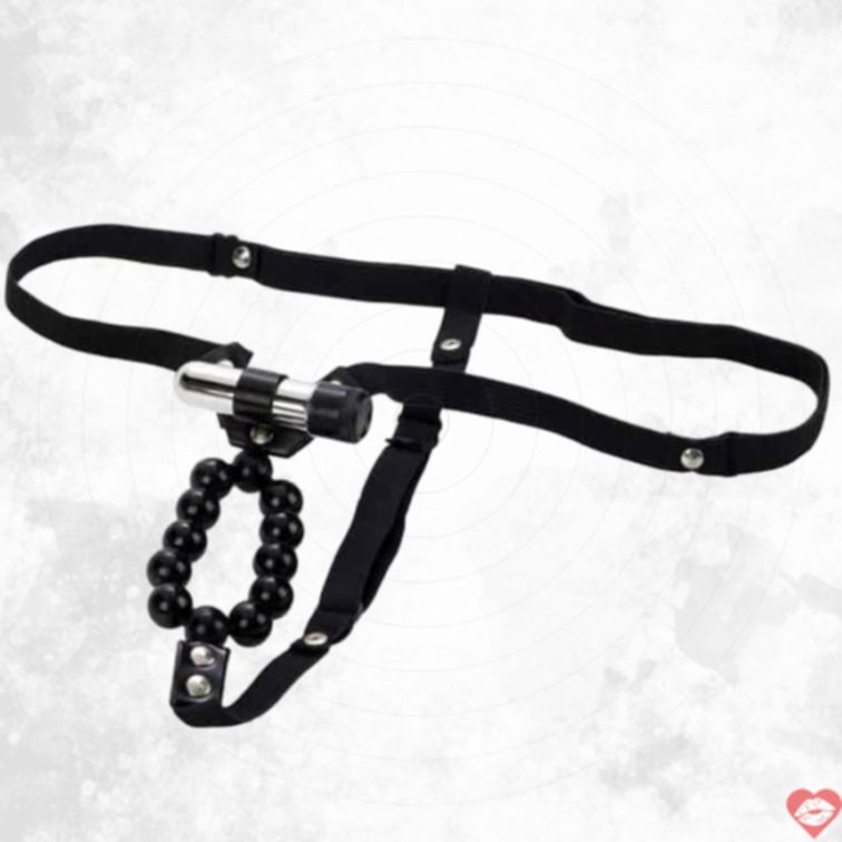 CalExotics Lovers Thong Rung Hạt Đen Gợi Cảm Cặp Đôi 