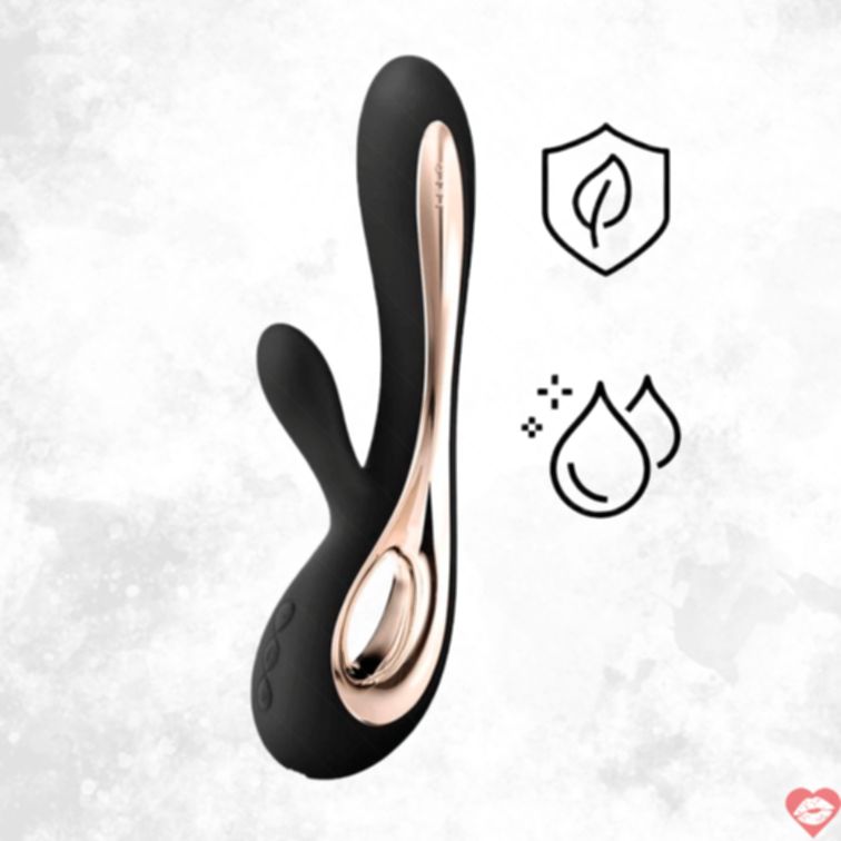 Lelo Soraya 2 Thỏ Đen Silicone G-spot 22cm Cao Cấp 