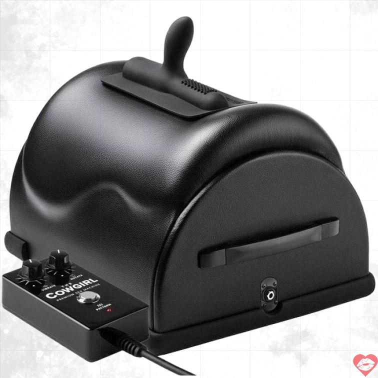 Sex Machine Cowgirl Đen Silicone Mạnh Bạo Đẩy Sâu 