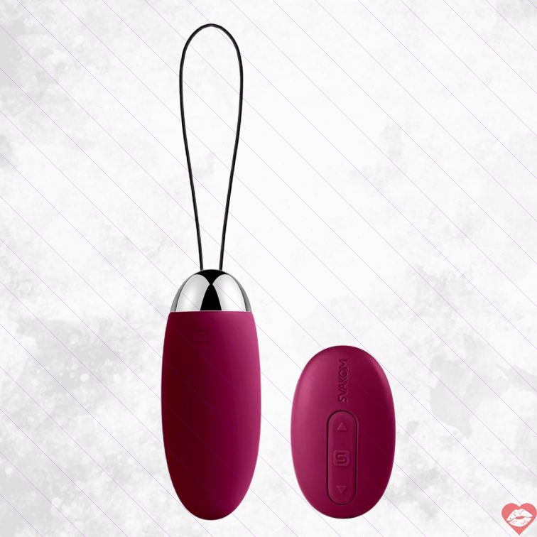 SVAKOM Elva Trứng Tím Remote 8cm 6 Mode 