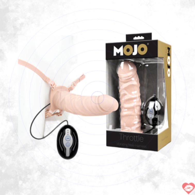 Mojo Throttle Strapon Rỗng Rung Mạnh Thật 