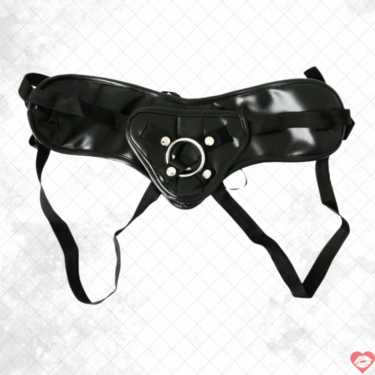 Sportsheets Pleather Harness Lớn Linh Hoạt Dildo 