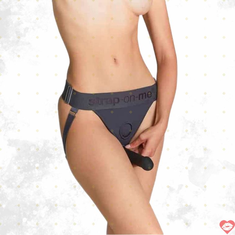 Strap-on Harness Lingerie Xám Gợi Cảm Đa Kích 