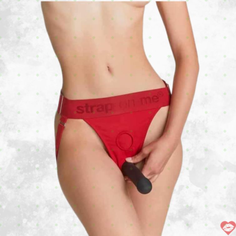 Strap-on-me Lingerie Đỏ Harness Đa Kích 