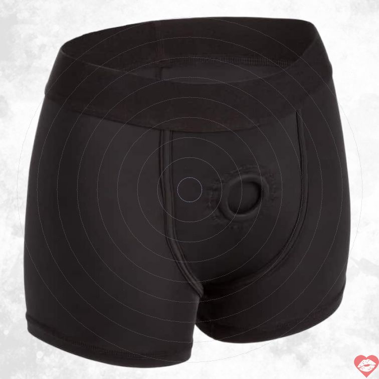 Boxer Strap-on CalExotics Đen L/XL Hoàn Hảo 