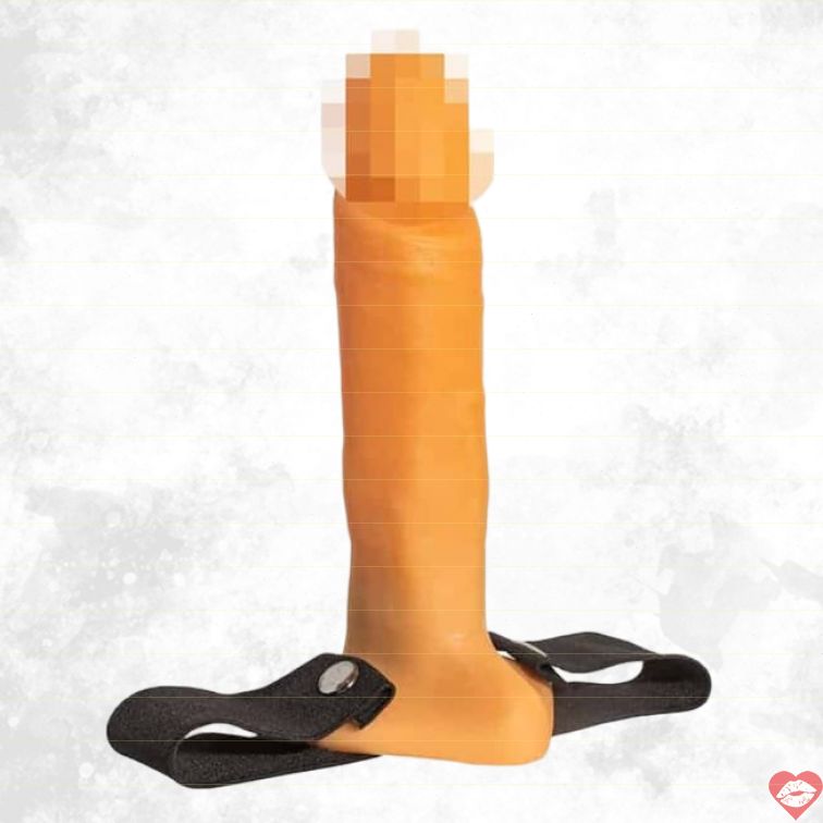 Strapon Jaga-Jaga Rỗng 19.8cm Da Thịt 