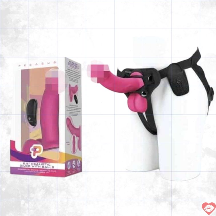 Pegasus Strapon Rung Hồng 17.5cm Remote Sướng 