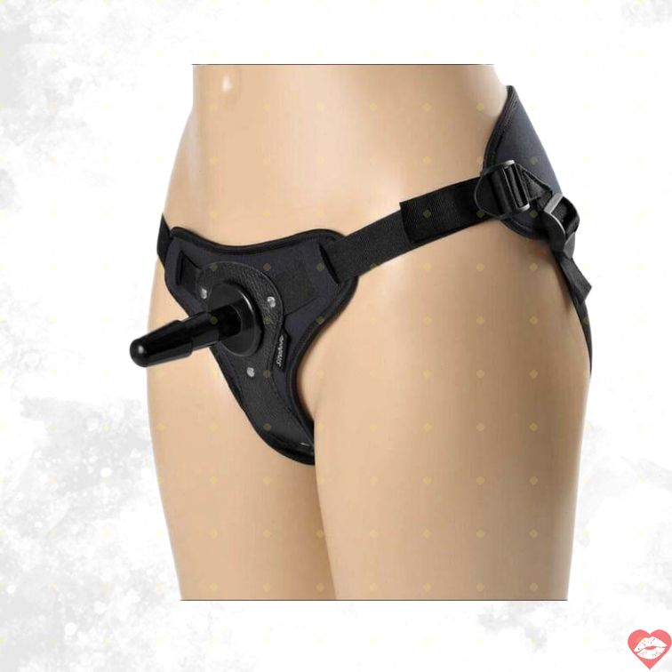 Sitabella Dual Peak Strapon Neoprene Đen Thỏa Mãn 