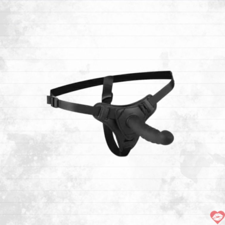 Easytoys Strap-on Cong Đen 14.5cm Pegging Nóng 