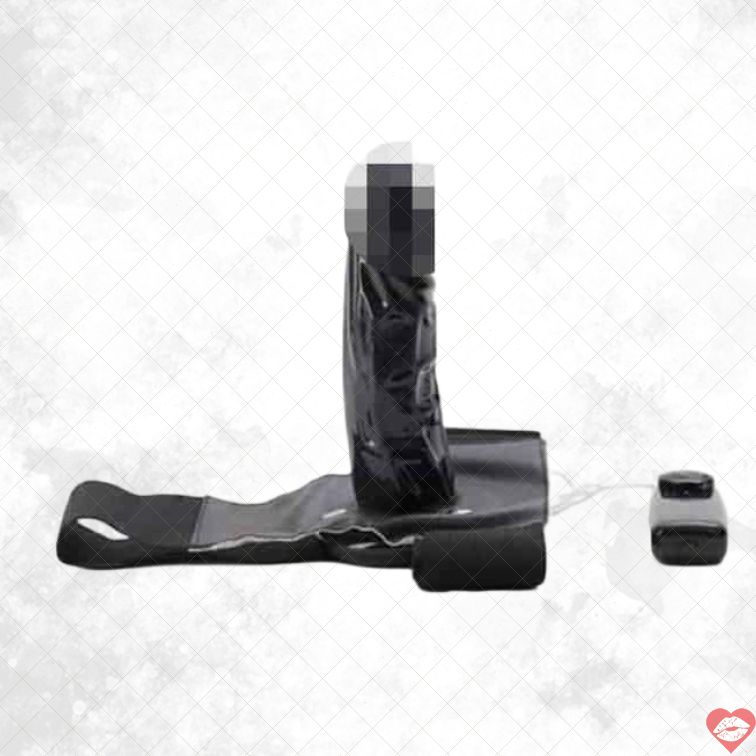 Strapon PVC Đen Rung 18cm, Điều Khiển Từ Xa 