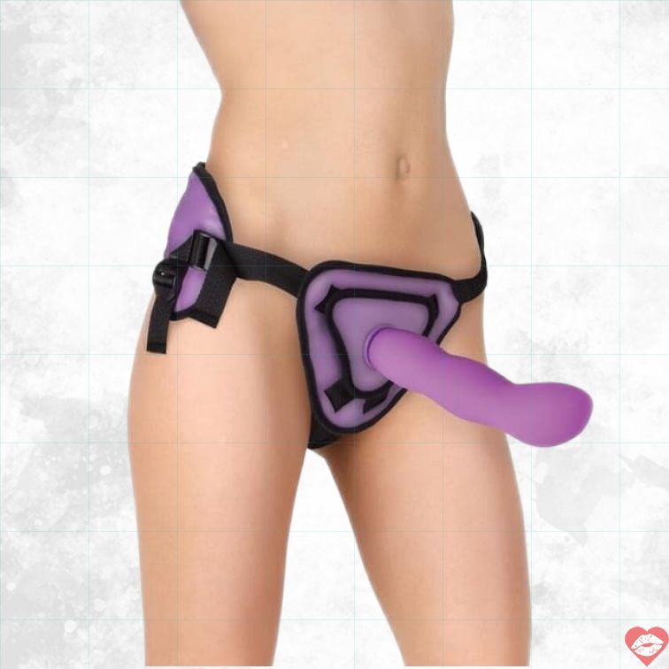 Strapon Deluxe 10Inch Tím Mềm Đeo Sướng Điên Cuồng 