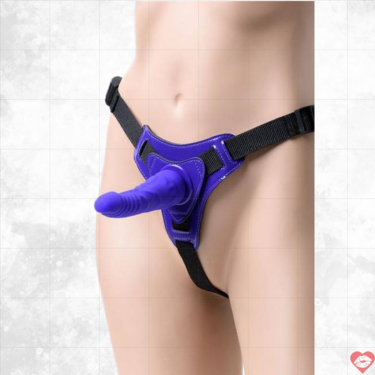 Toyfa A-Toys Strapon Tím 14cm Silicon Đỉnh 