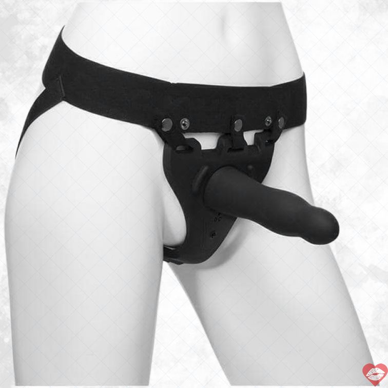 Strap-on Rỗng Rung Doc Johnson 17.7cm – Rung Mạnh, Thỏa Mãn! 