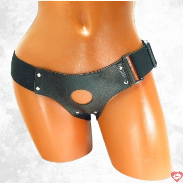 Strap-on Arsenal Harness Da Nâu BDSM Chặt Khít 