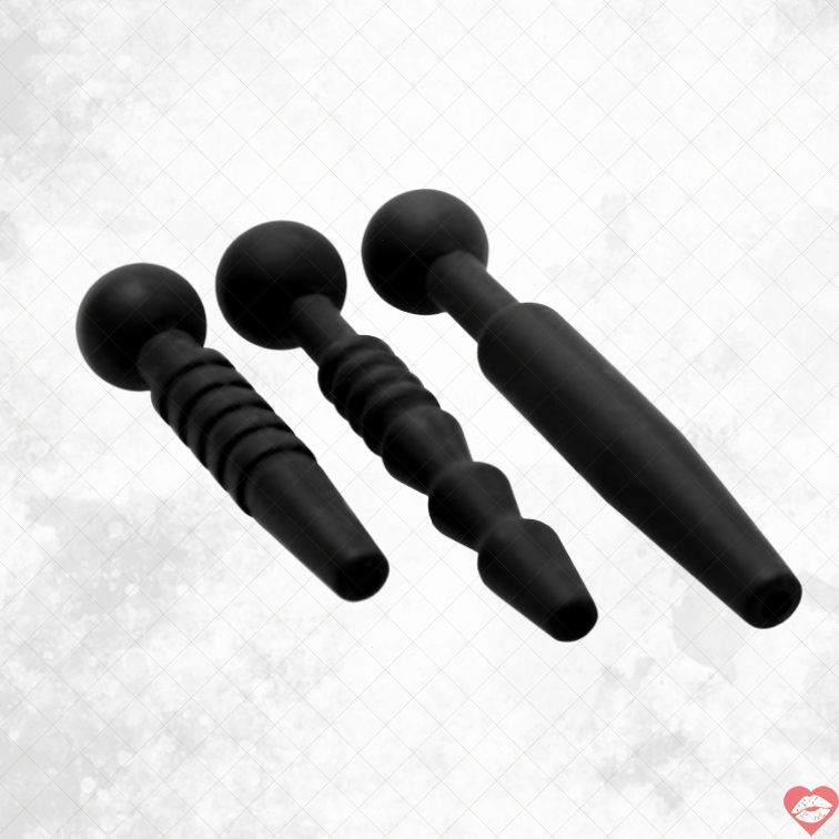 Urethral Master Dark Rods 3pc Silicone Khám Phá Sâu 